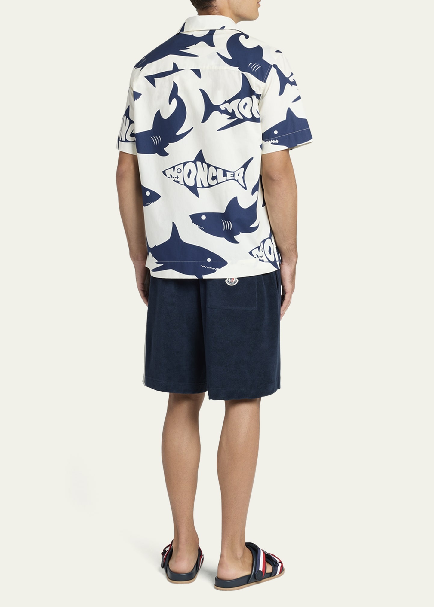 Men's Shark-Print Camp Shirt - 3