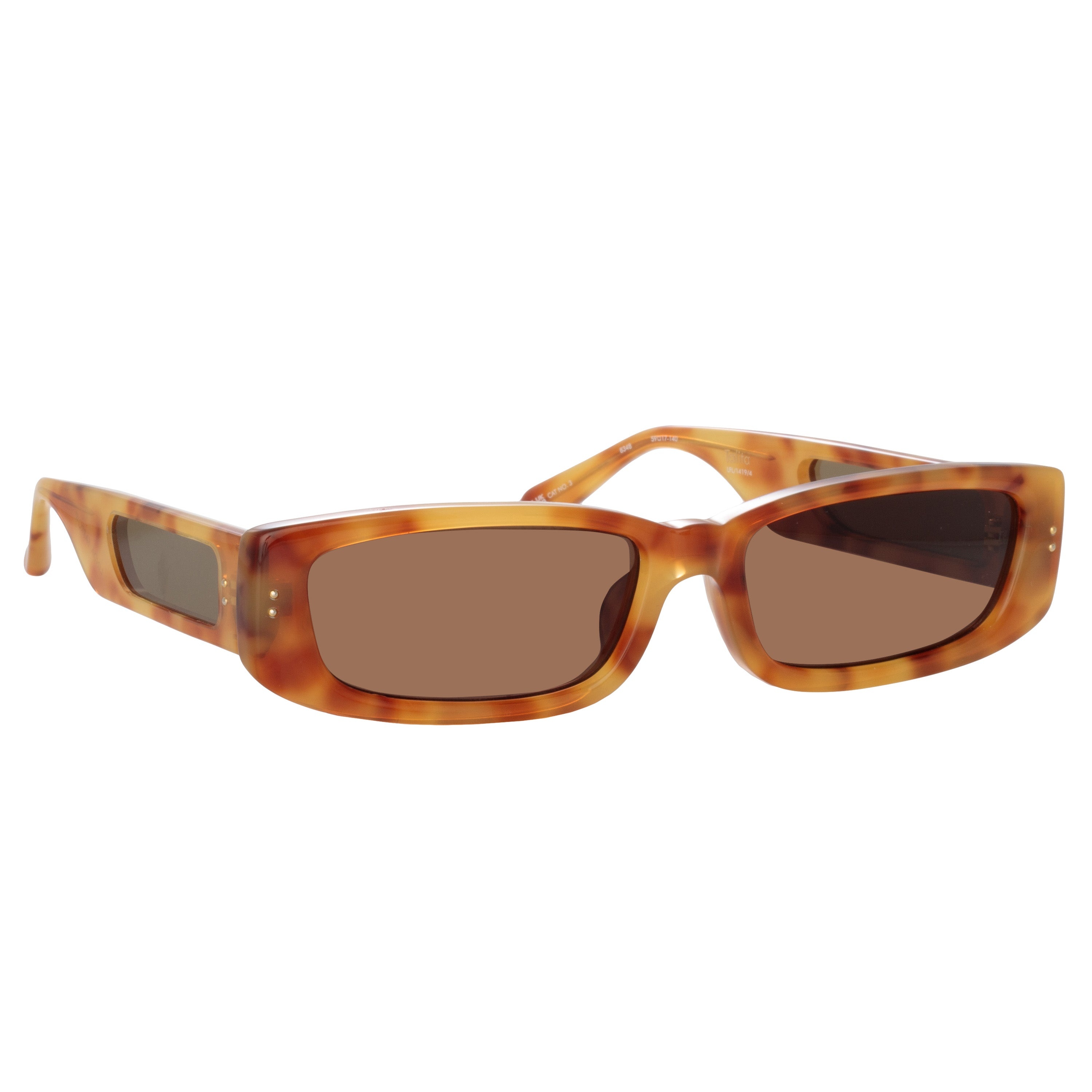 TALITA RECTANGULAR SUNGLASSES IN SAFFRON TORTOISESHELL - 3