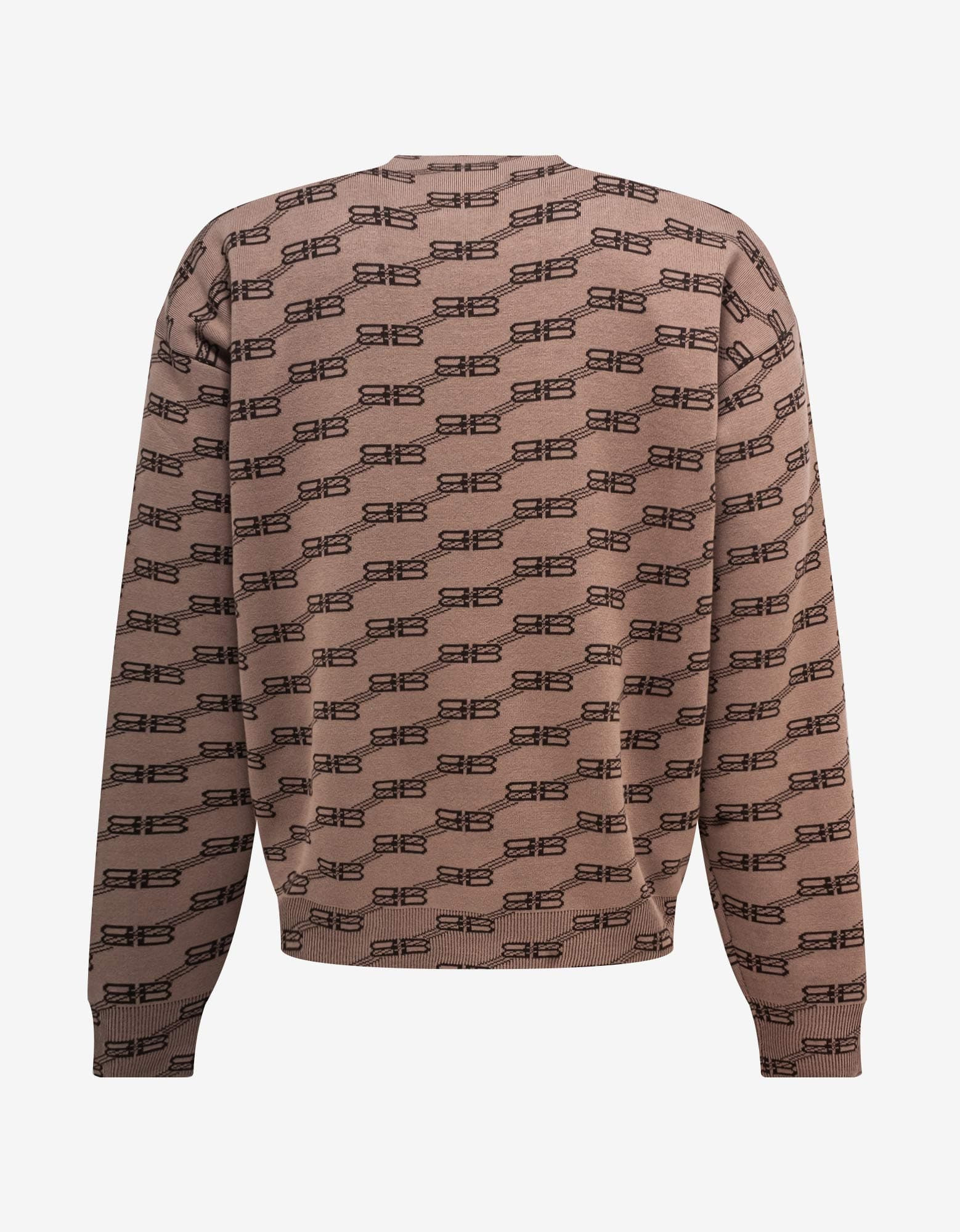 Balenciaga Beige All-Over BB Monogram Sweater - 2
