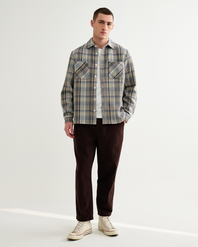 Whiting - Blue And Green Basket Weave Overshirt 3
