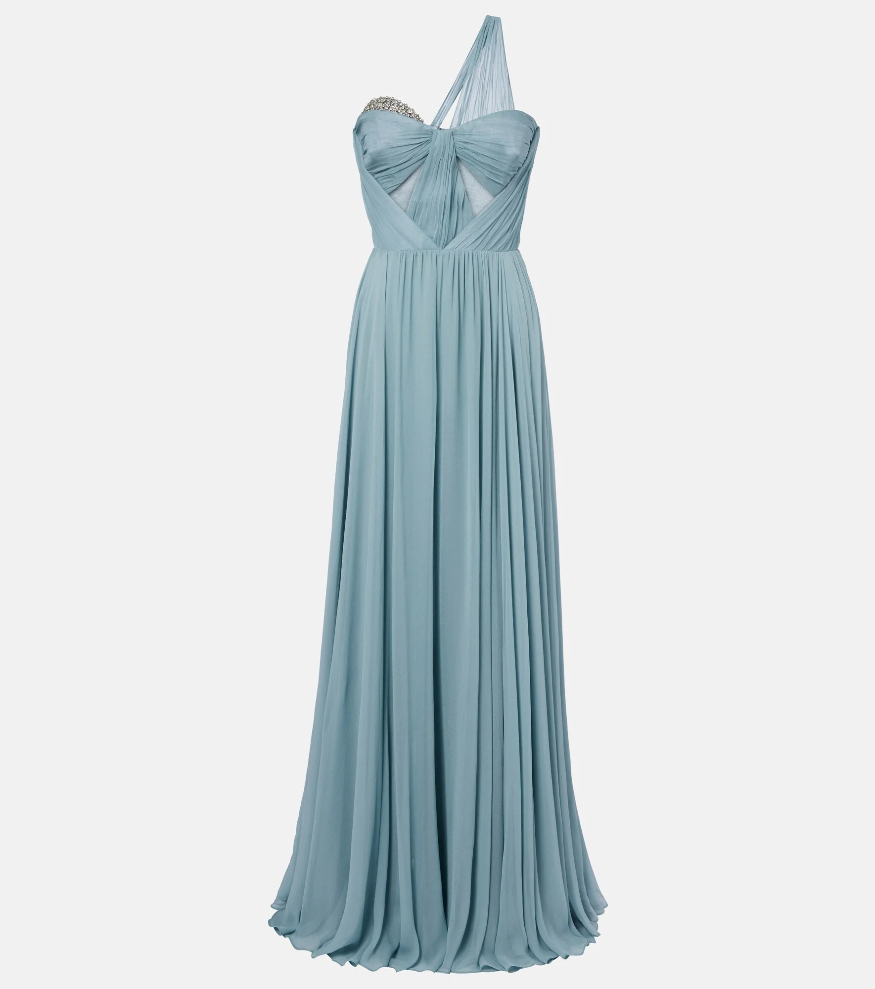 Sahra embellished draped silk gown - 1