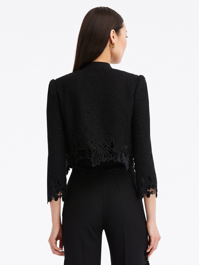 RIBBON TWEED & VELVET GUIPURE JACKET 3