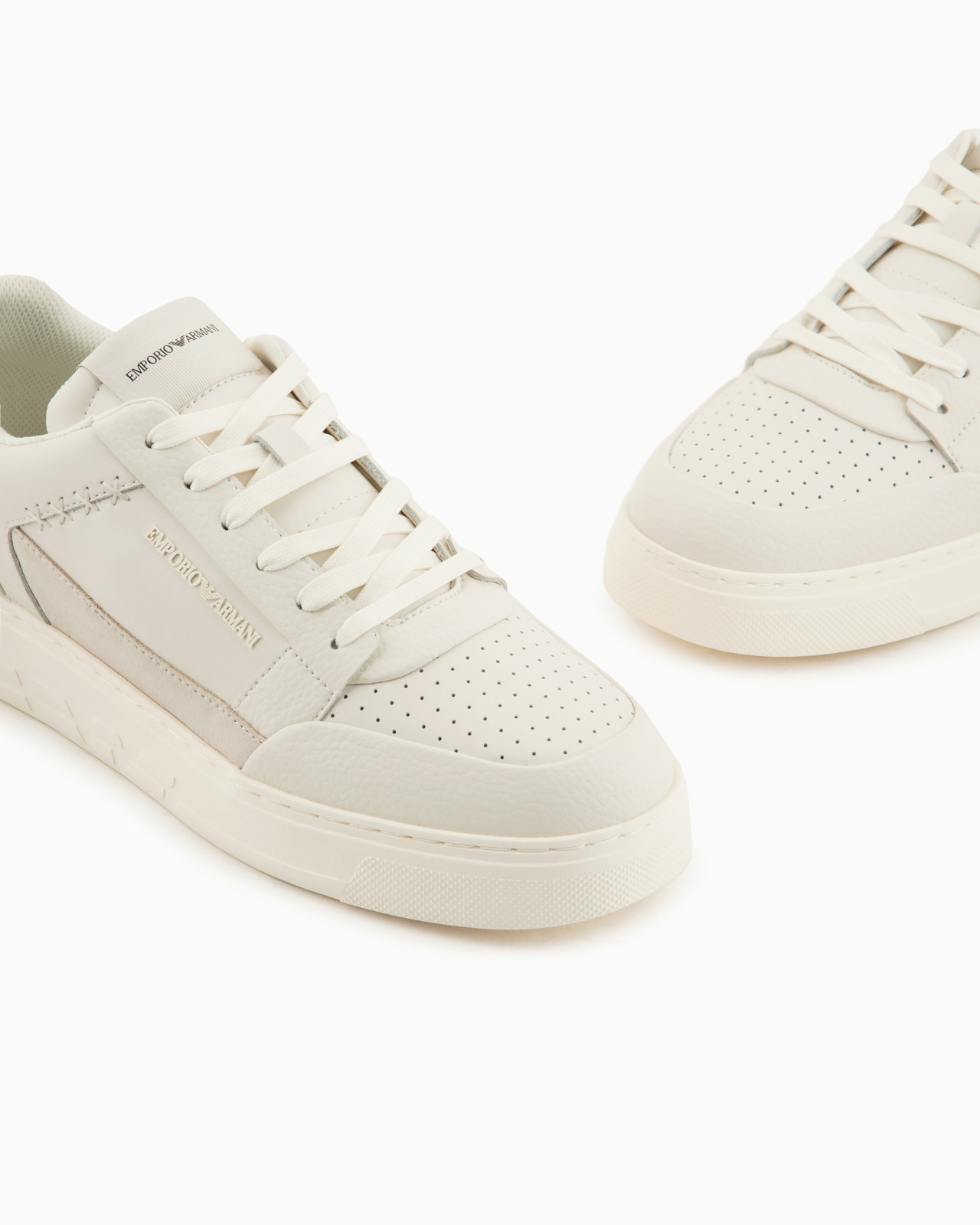 ASV regenerated-leather sneakers with stitching details - 5