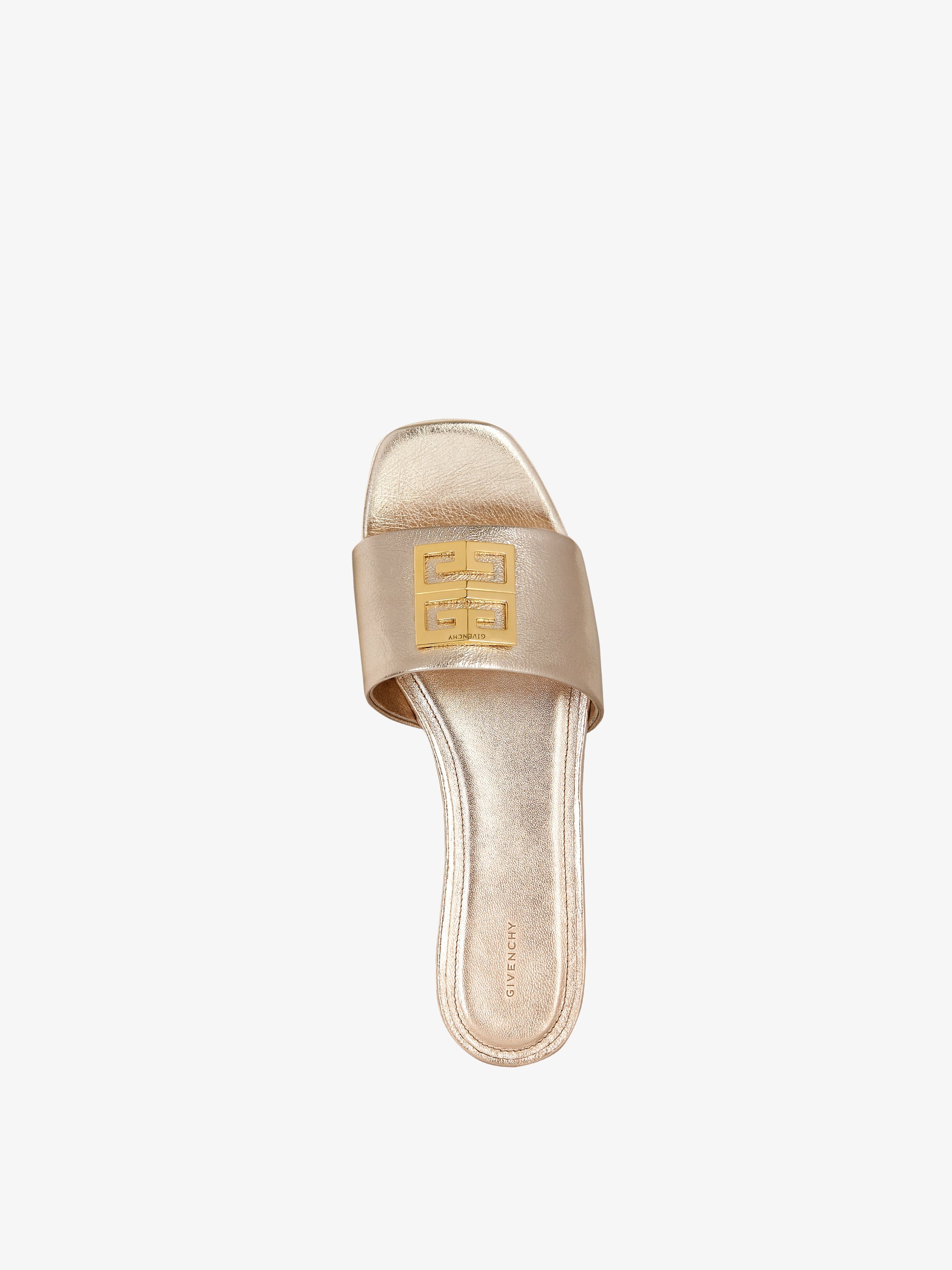 4G FLAT MULES IN 4G LUREX EMBROIDERY - 4