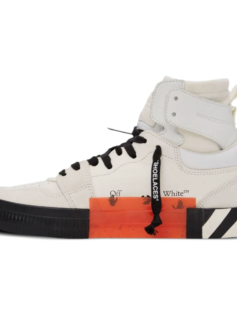 Off-White High Top Vulcanized "White/Black" sneakers outlook