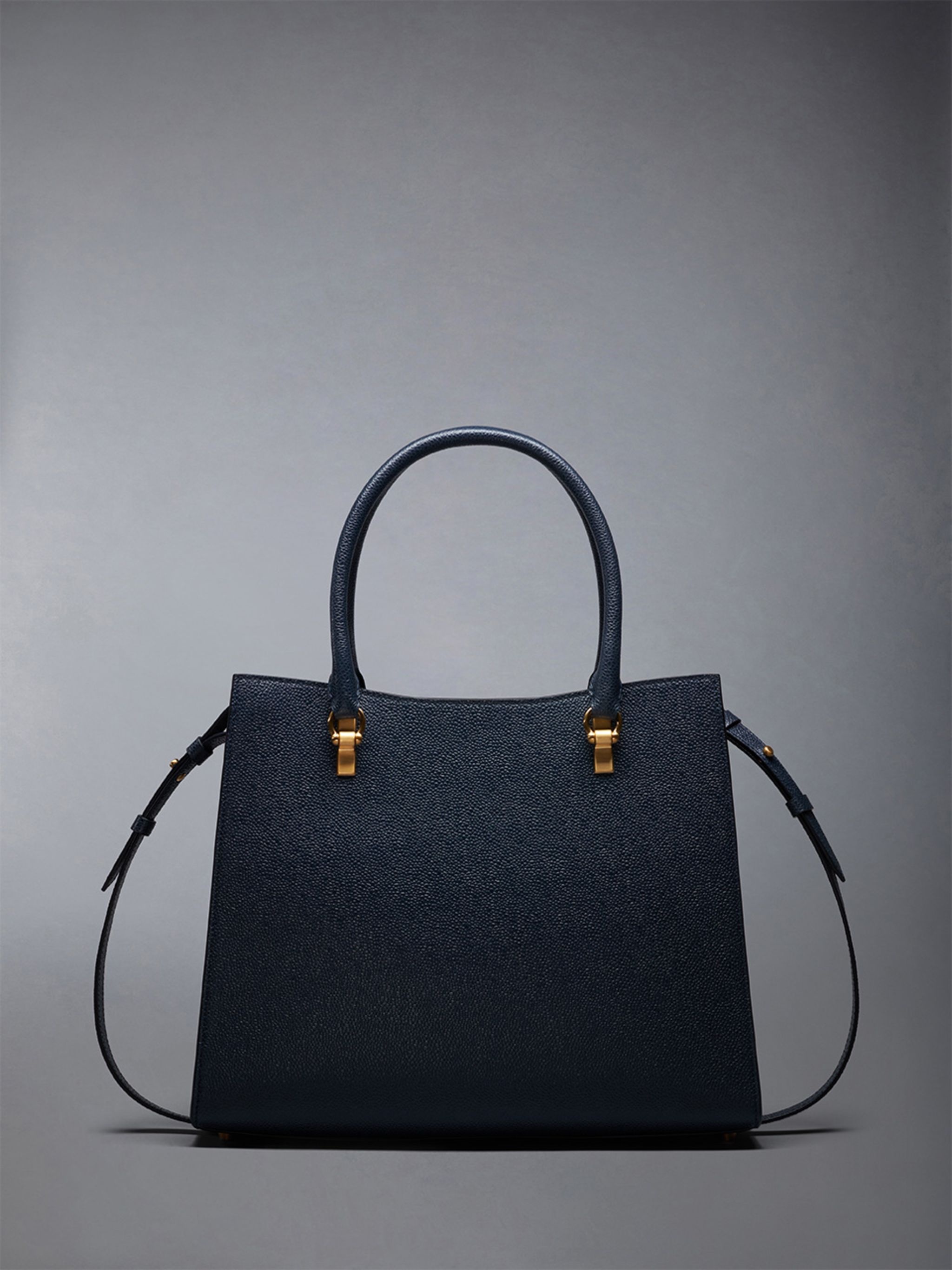 Medium Duet Tote in Pebble Grain Leather - 4