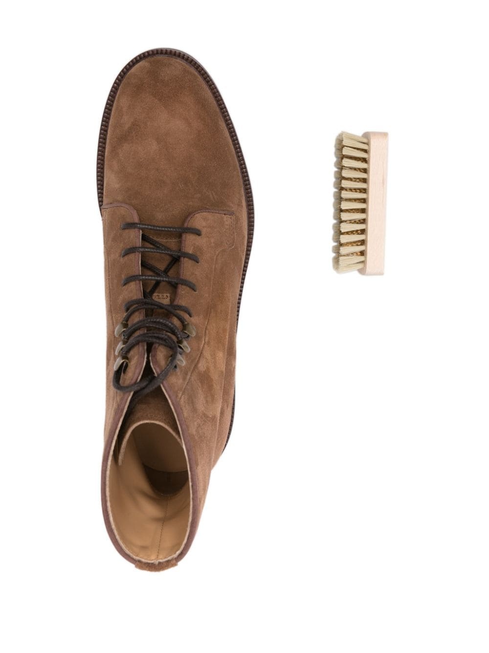 round-toe suede ankle boots - 4