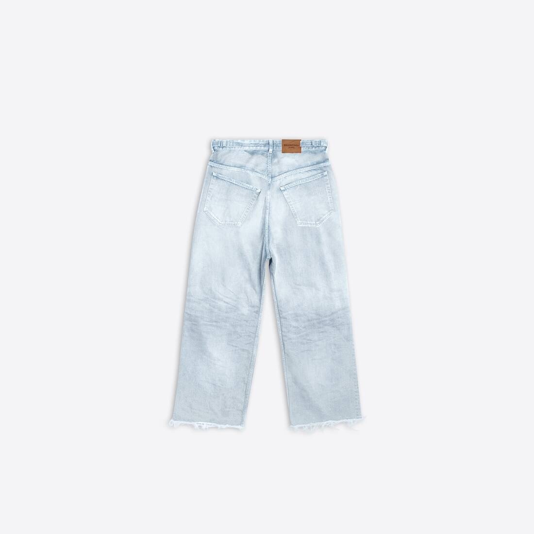 Men's Destroyed Skater Jeans in Blue - 2