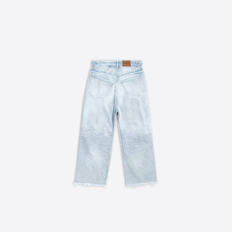 BALENCIAGA Men's Destroyed Skater Jeans in Blue outlook