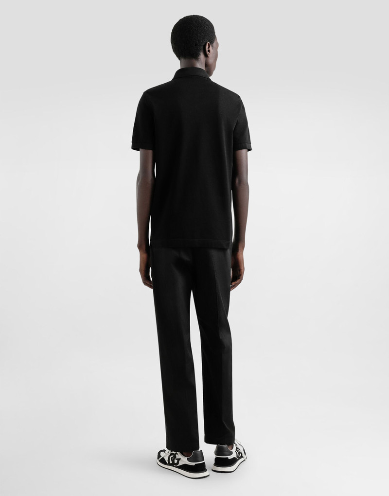 Cotton polo-shirt with logo tag 3