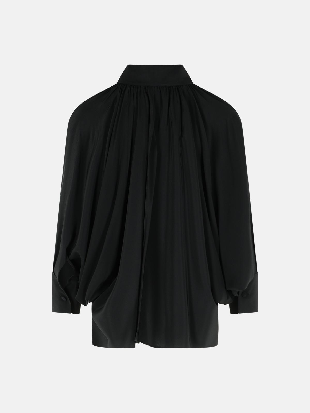 'LEONIDA' BLACK SILK SHIRT - 3