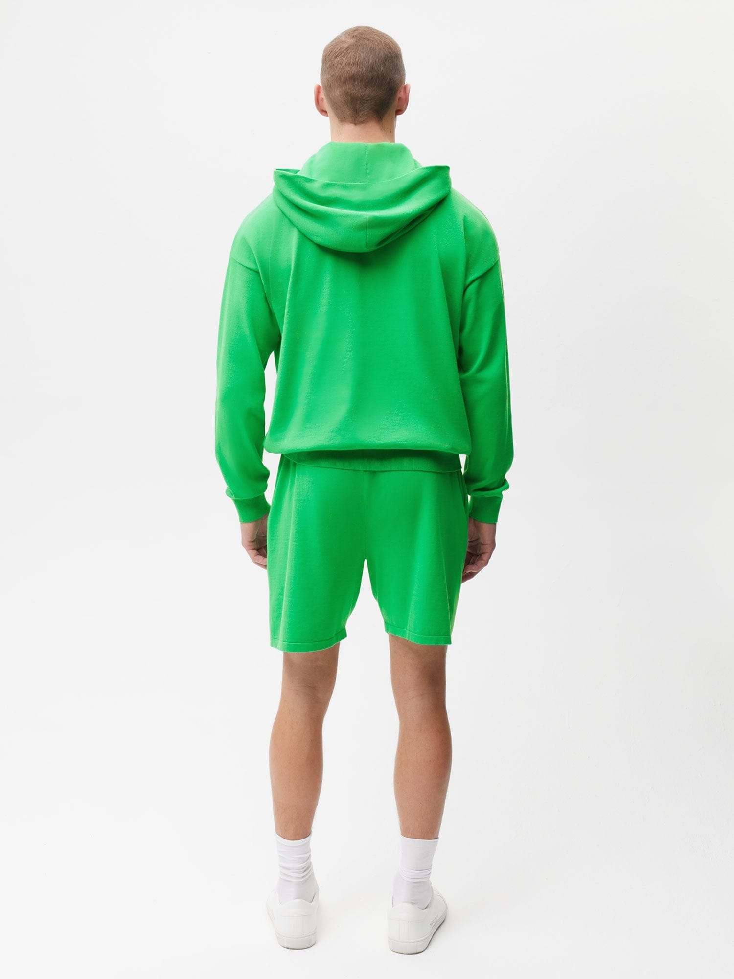 Mens Organic Cotton Knit Shorts - Jade Green - 3