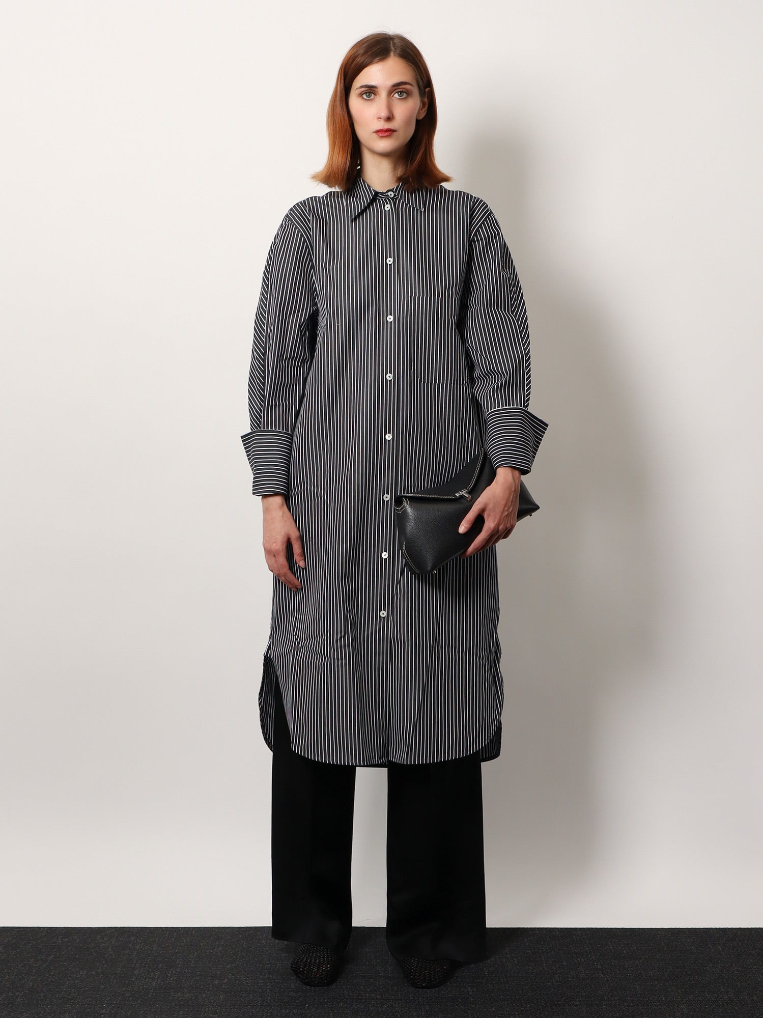 STRIPED KIMONO-SLEEVE SHIRTDRESS - 2