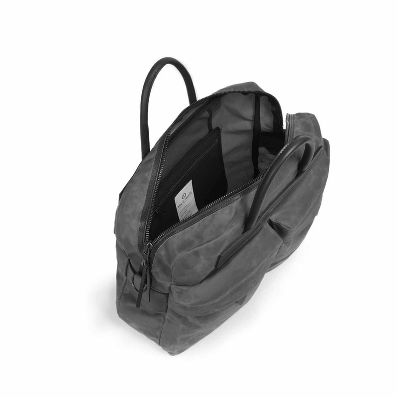 HÉLIOS BUSINESS BAG - BLACK WAXED 4