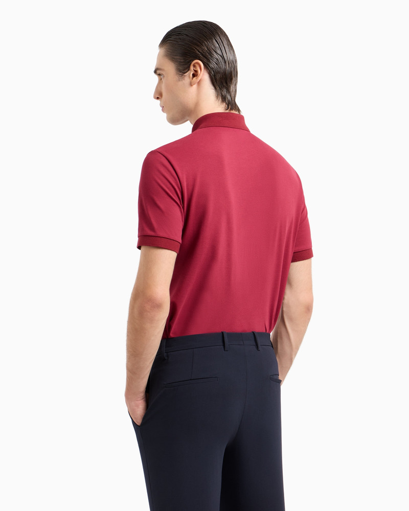 Stretch cotton piqué polo shirt 3