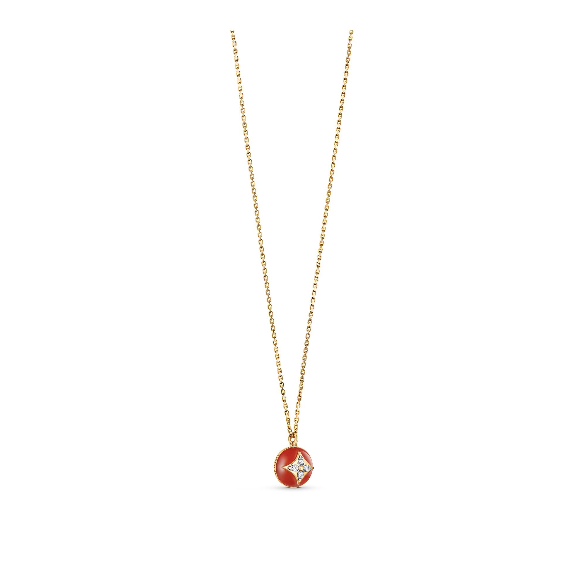 B Blossom Pendant, Yellow Gold, White Gold, Cornelian And Diamonds - 3