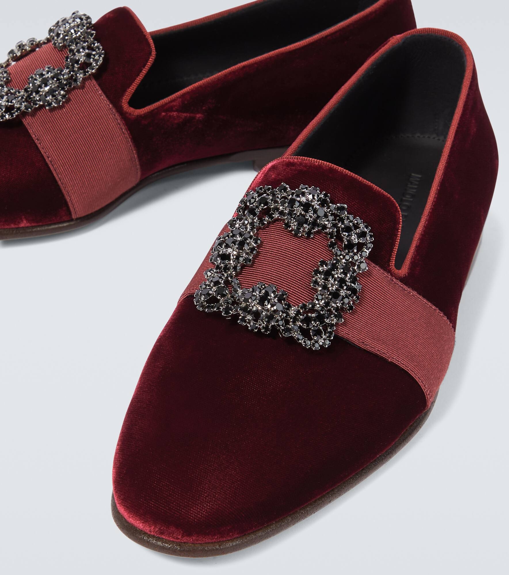 Carlton embellished velvet loafers - 3