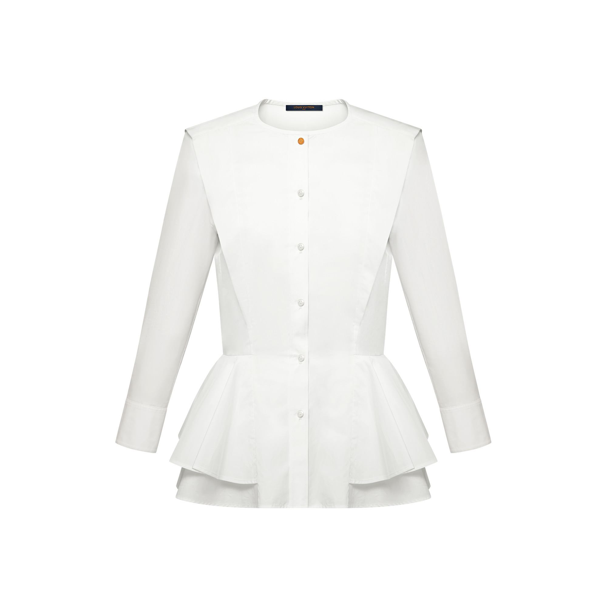 Poplin Peplum Blouse - 1