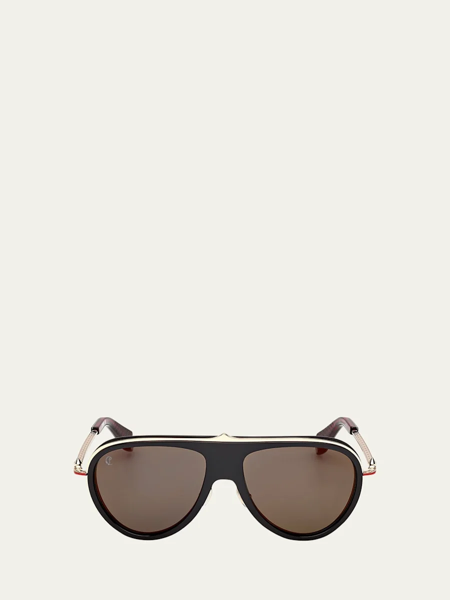 Aviator Metal Sunglasses - 1