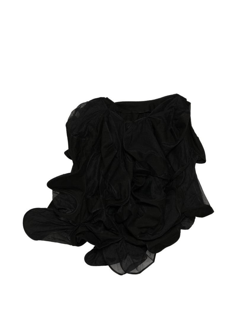 asymmetric ruffled midi skirt 1