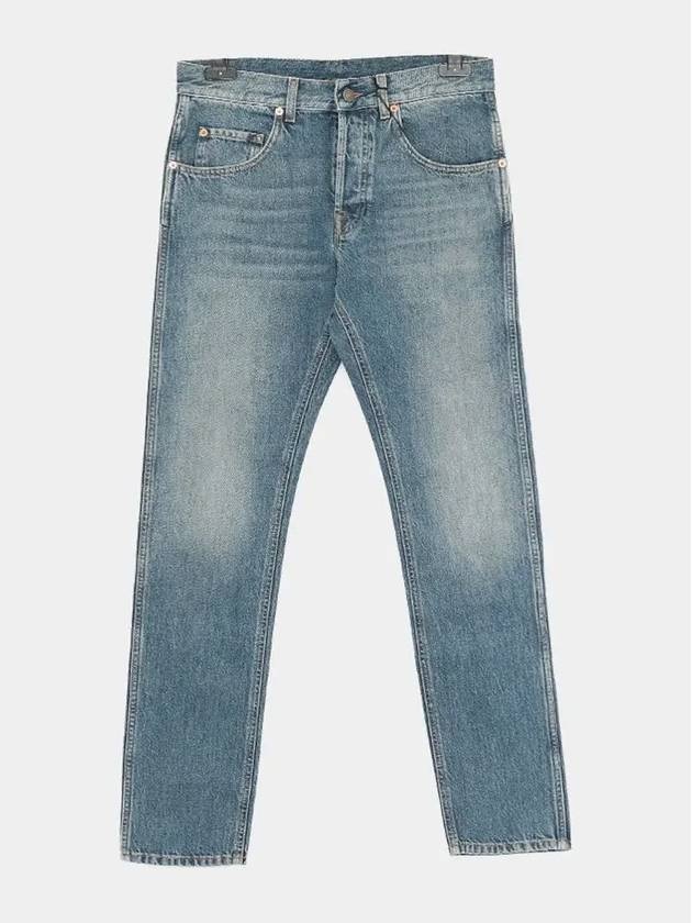 Leather Label Denim Jeans Blue - 4