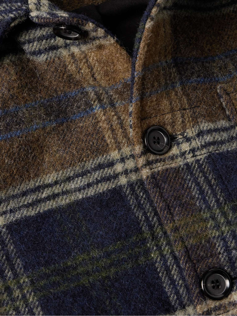 Lambeth Checked Wool-Flannel Shirt Jacket 5