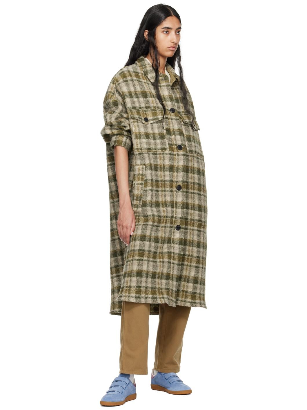 Khaki & Beige Fontizi Coat - 4
