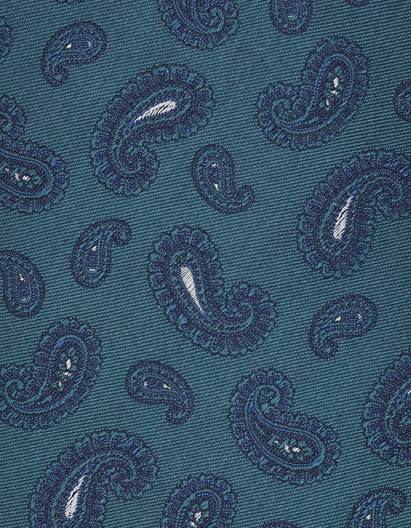 Canali GREEN SILK TIE, PAISLEY MOTIF outlook
