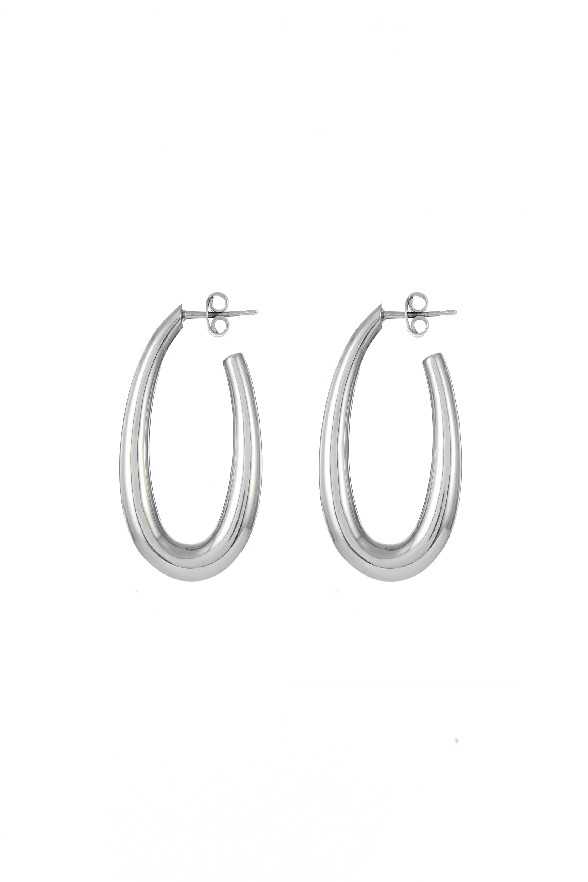 Large Drop Earrings in White Gold 18K - 1