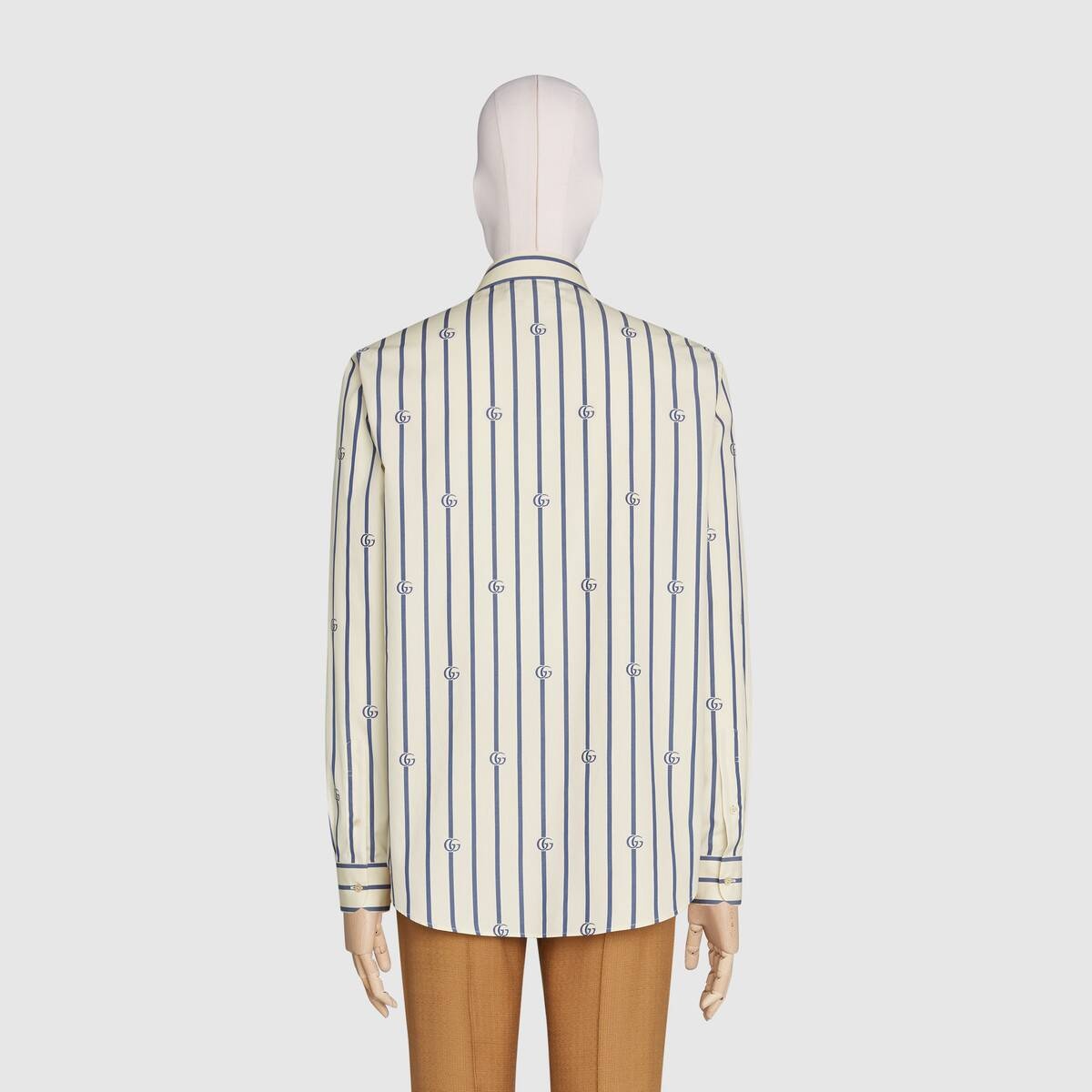 Double G stripe cotton shirt - 4