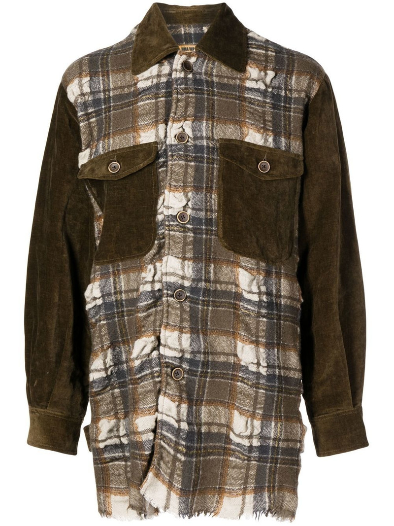 Juan panelled plaid jacket 1