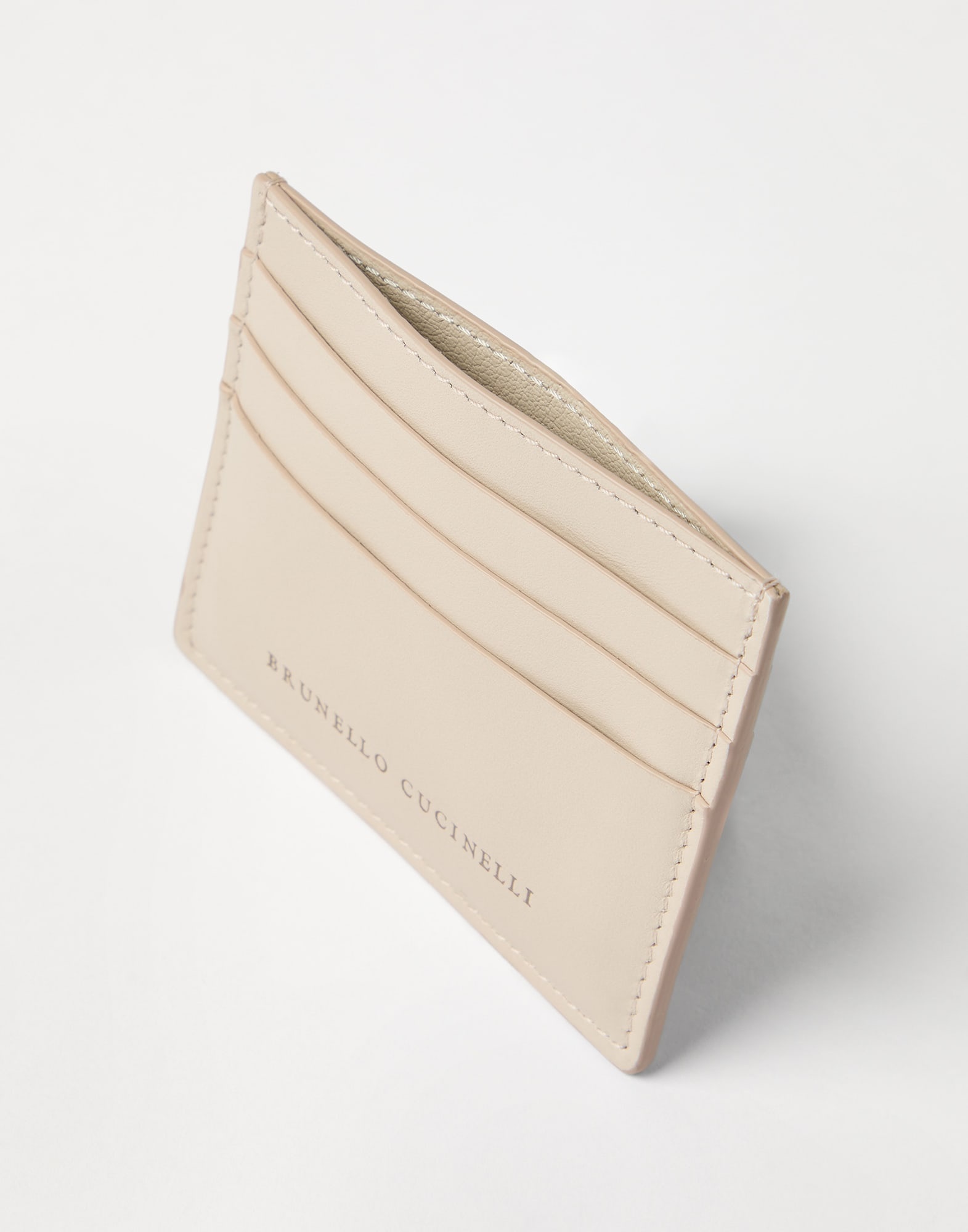 Grained calfskin card case - 3