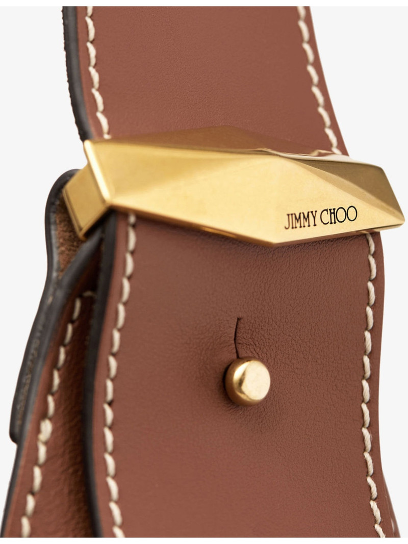 JIMMY CHOO Diamond Hobo Medium Leather Shoulder Bag outlook