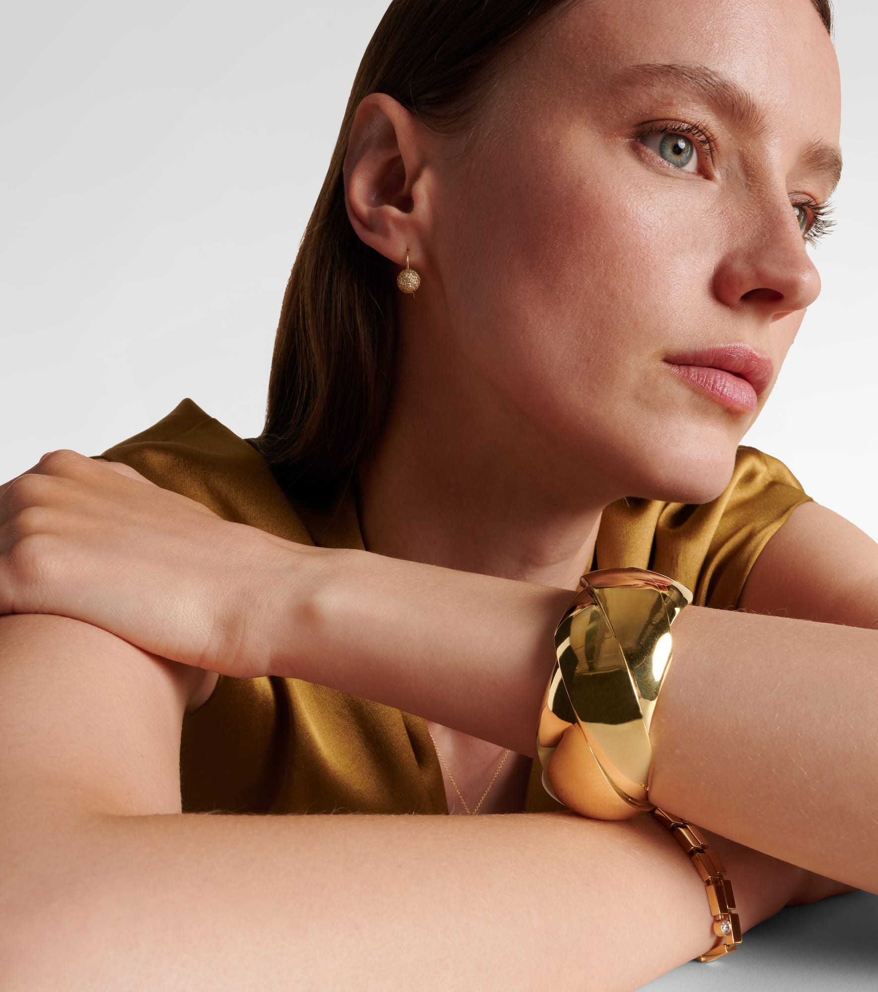 18kt gold cuff bracelet - 2