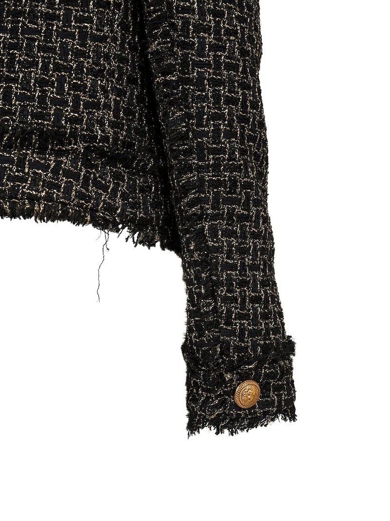 Lurex tweed collarless jacket - 6