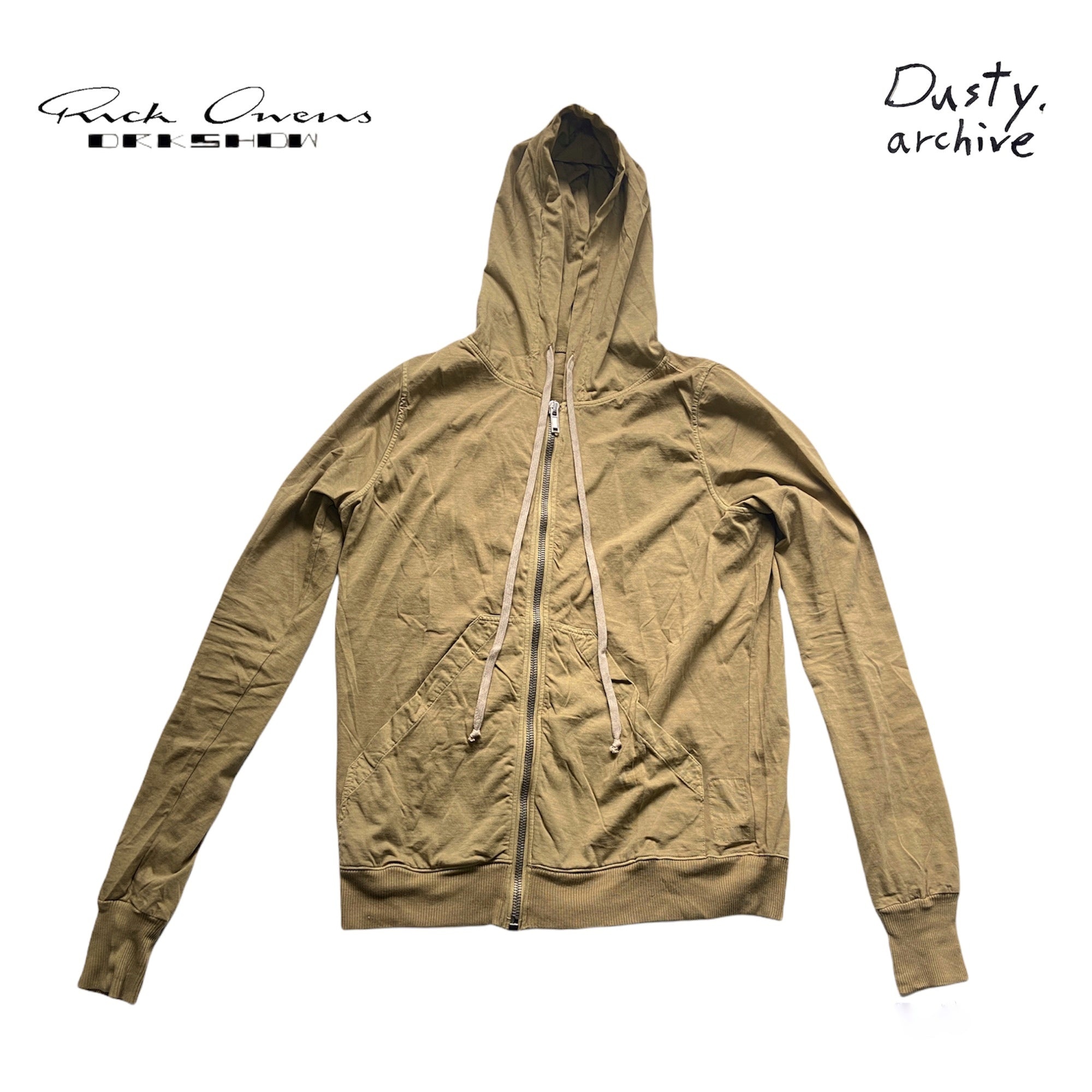 Rick owens drkshdw drawstring parchme hoodie XS - 4