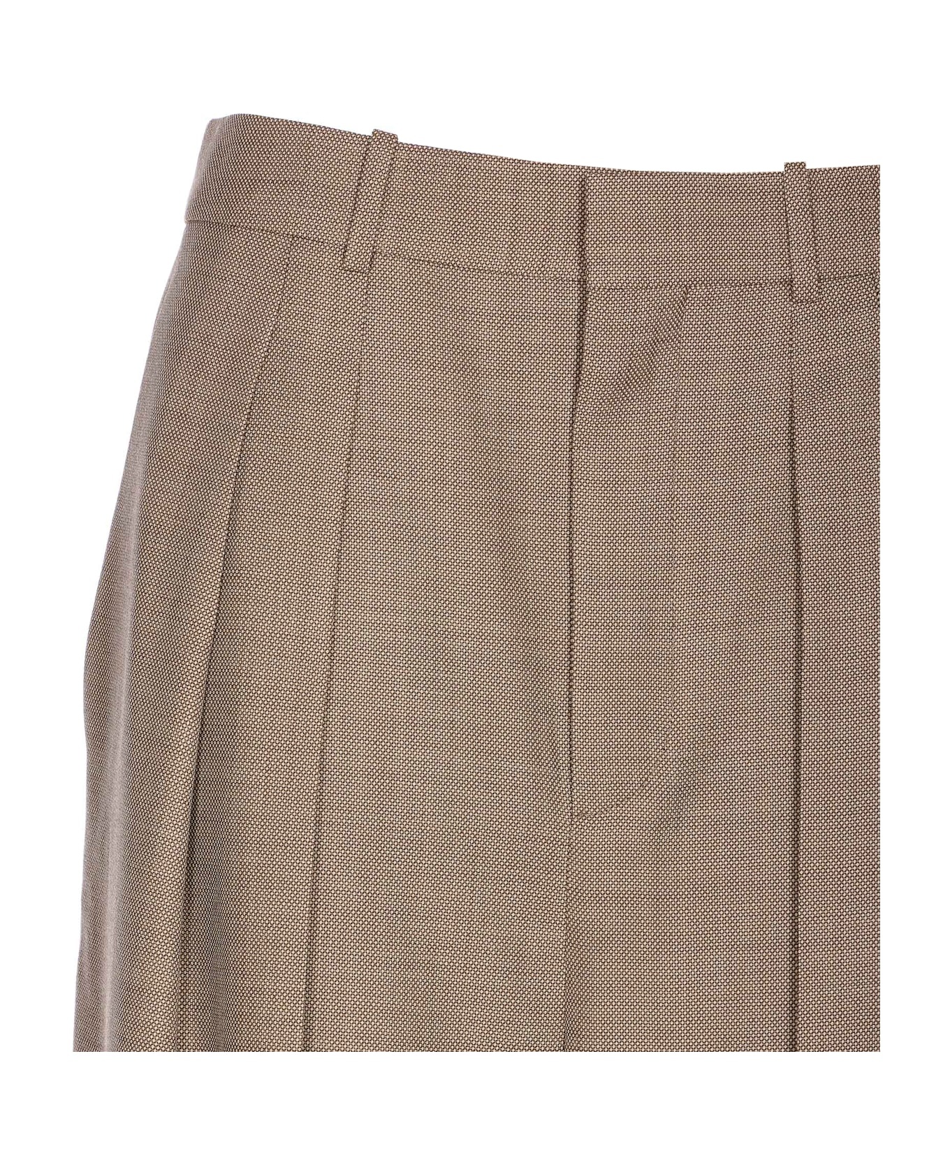 Wide-leg In Wool Caviar Pants - 4