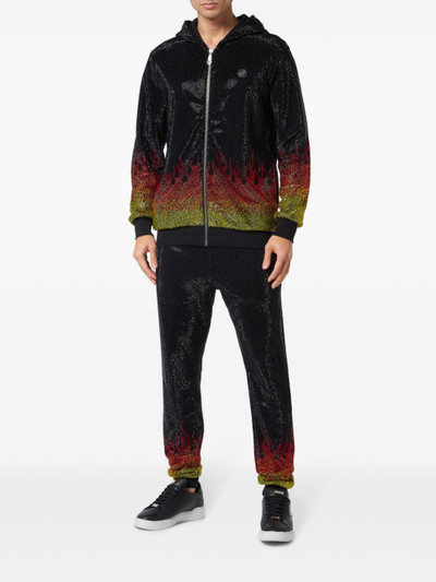 PHILIPP PLEIN Crystals Flame hooded tracksuit set outlook