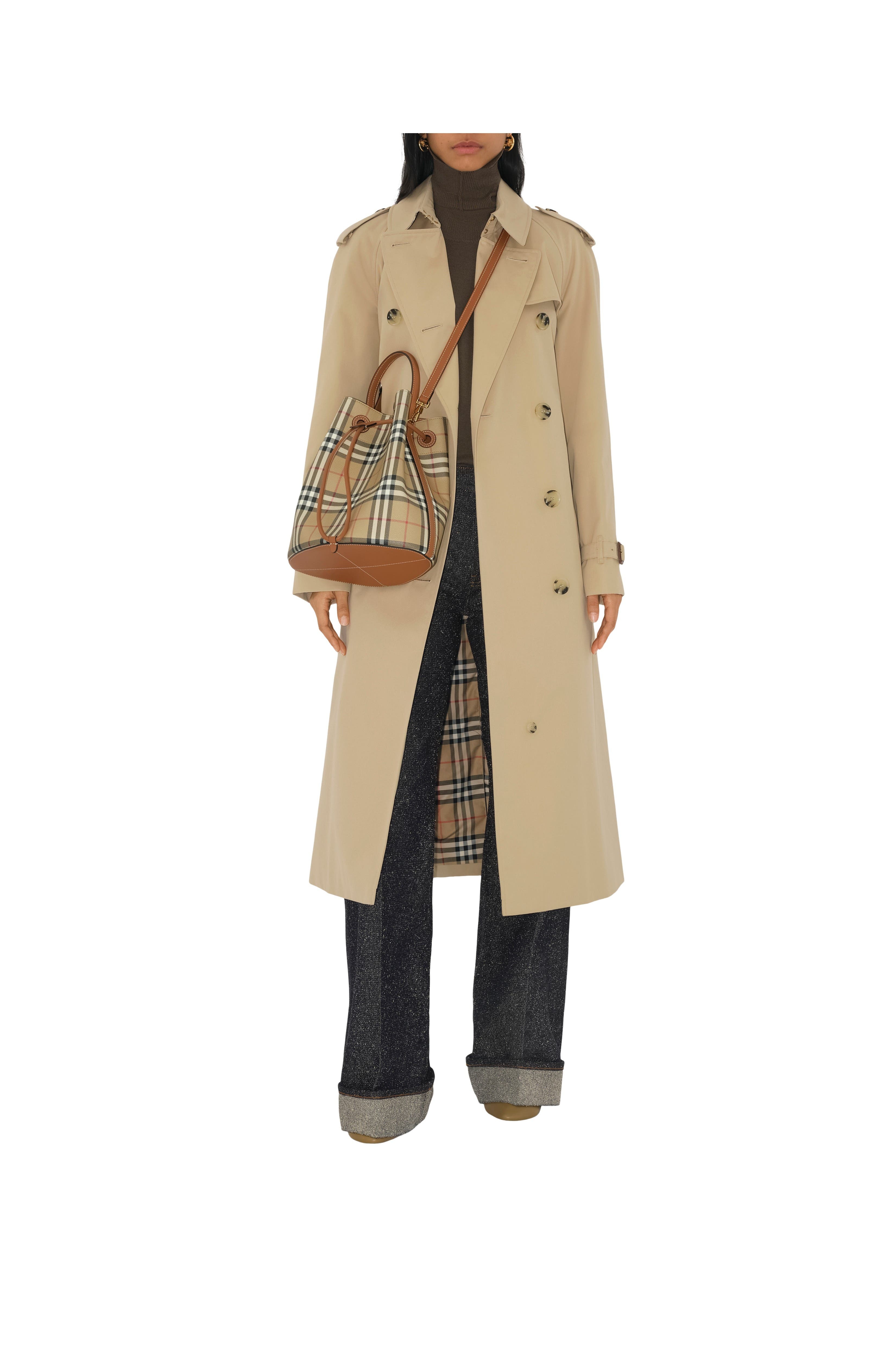 burberry Small Check Bucket Bag in Archive Beige/briar Brown at Nordstrom - 2