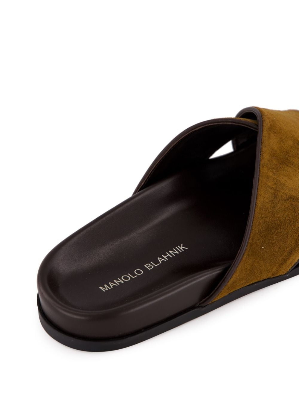 【Manolo Blahnik】 Chilternスエードスライド Chiltern suede slides in green - Manolo Blahnik | Mytheresa