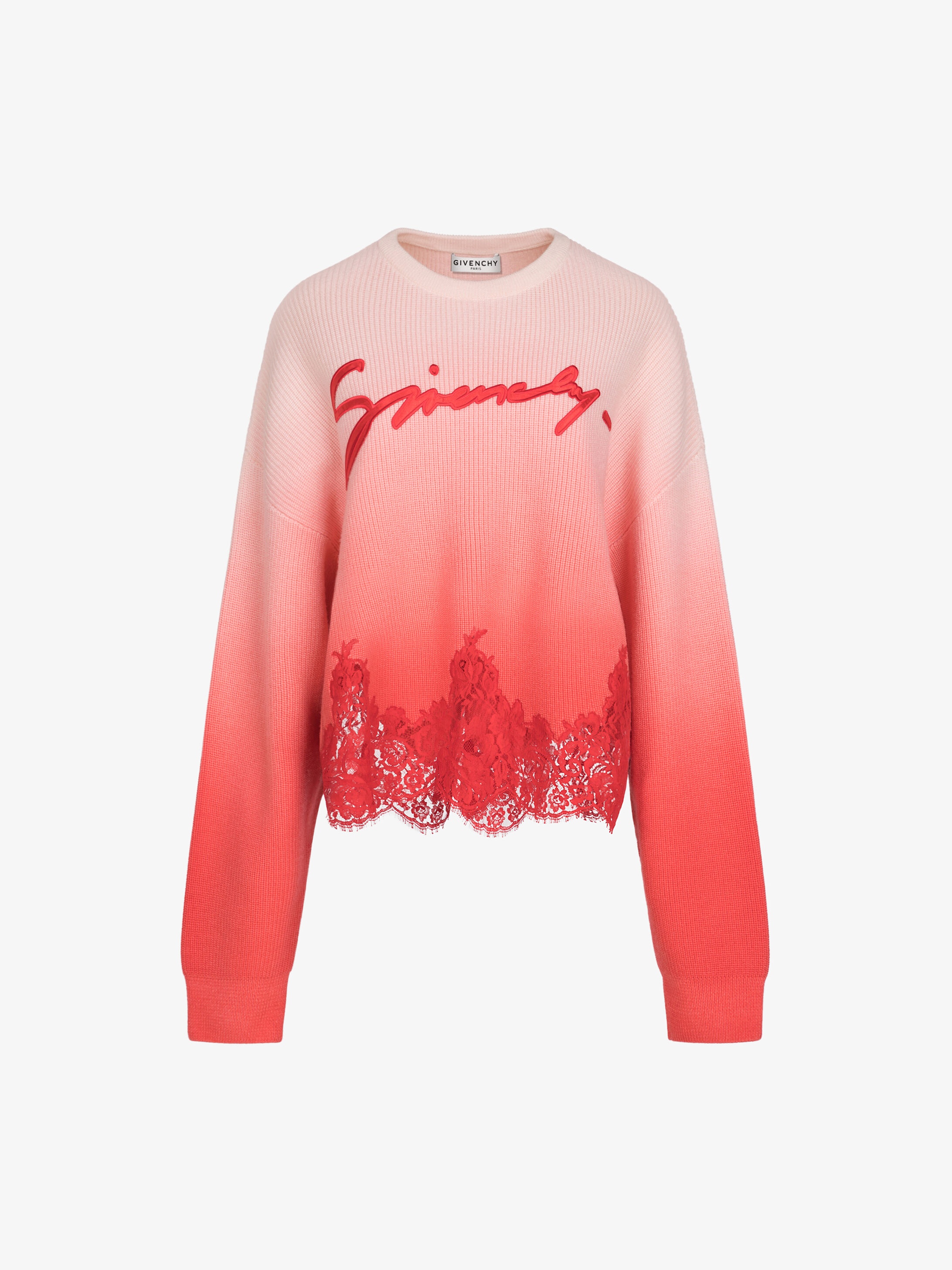 GIVENCHY knit sweater with lace - 1