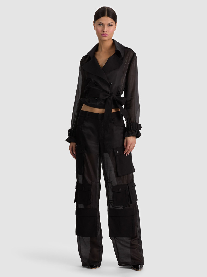 KEITH SHEER COMBO CROPPED TRENCH 3