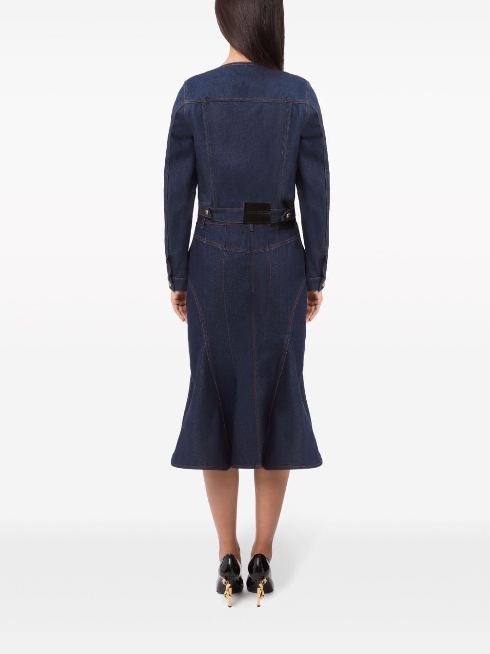 Denim Mid Skirt - 4