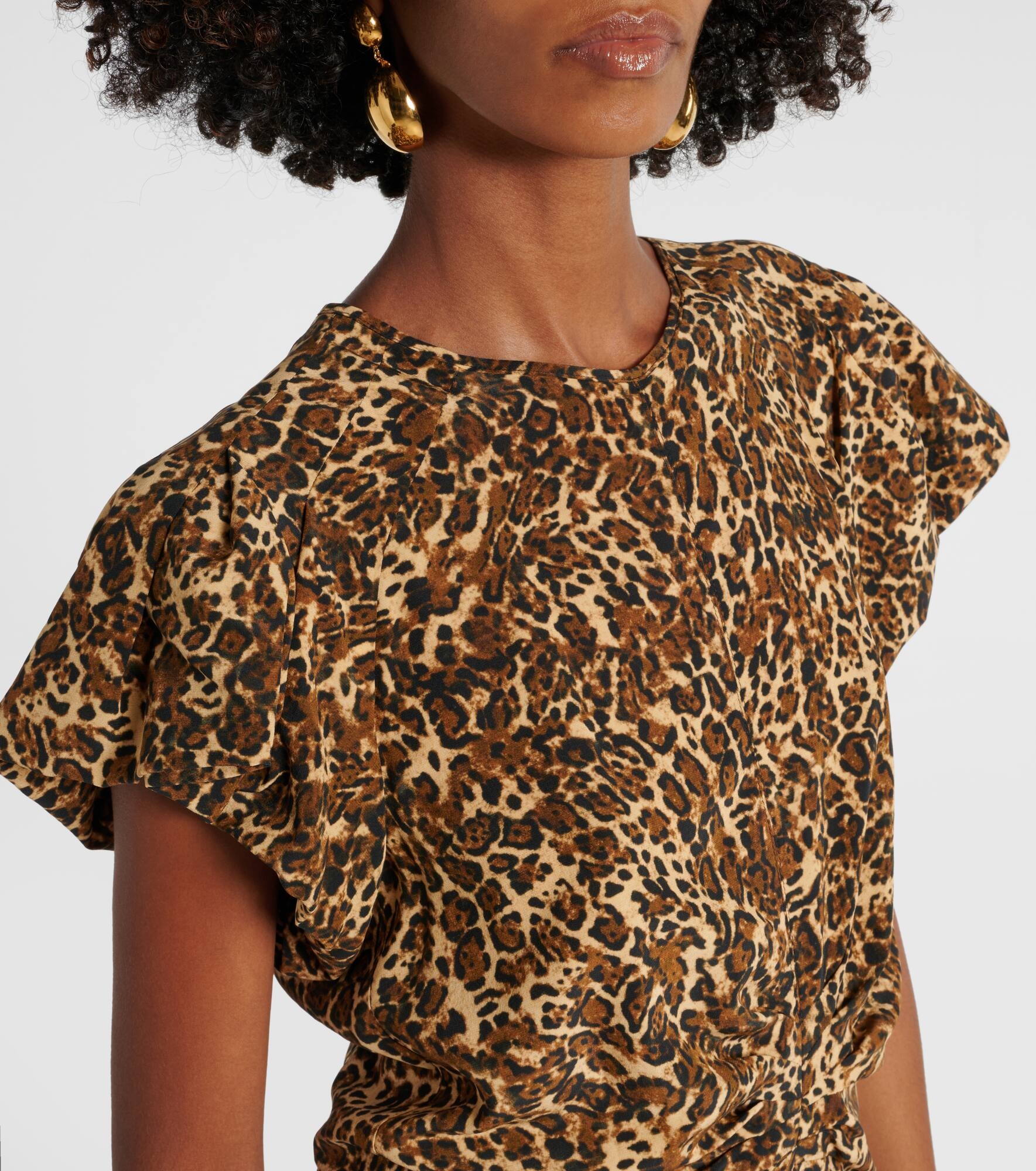 Tullya leopard-print silk-blend top - 5