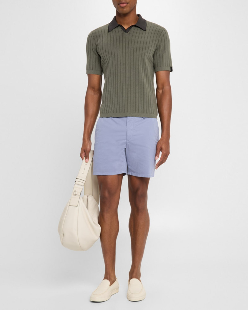 rag & bone Men's Sanford Ribbed Johnny Collar Polo Sweater outlook