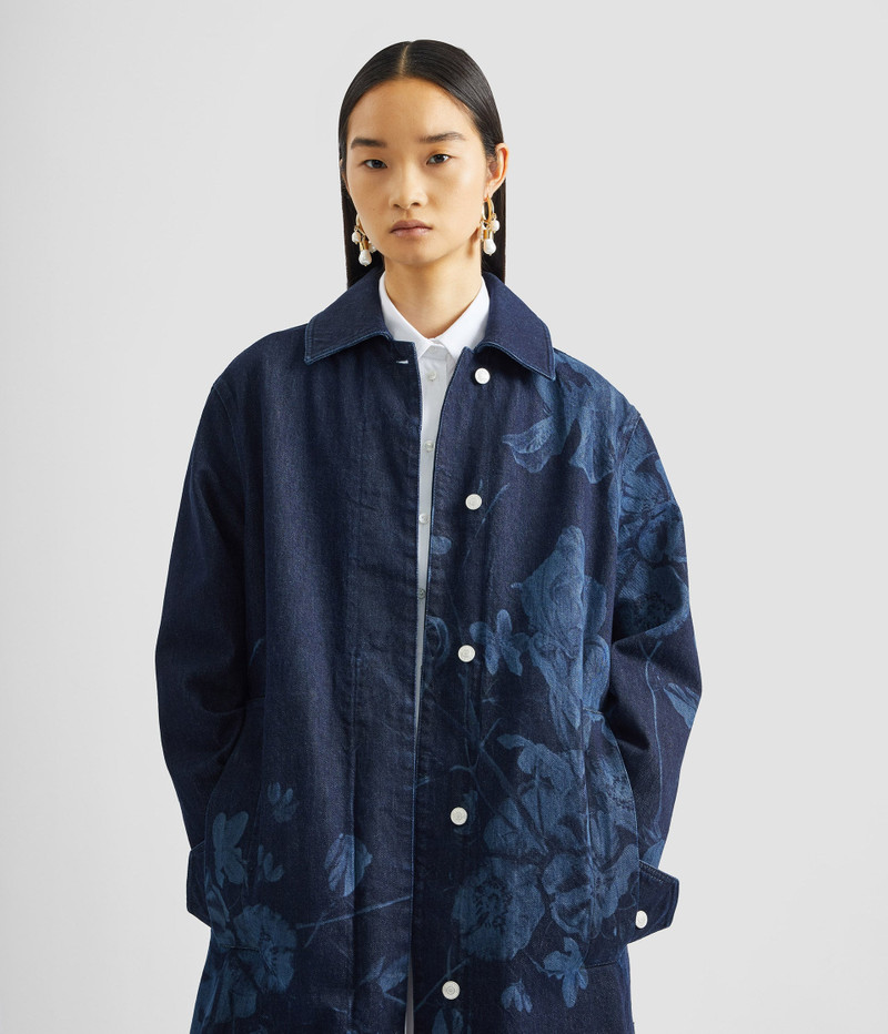 FLORAL PRINT DENIM COAT 5
