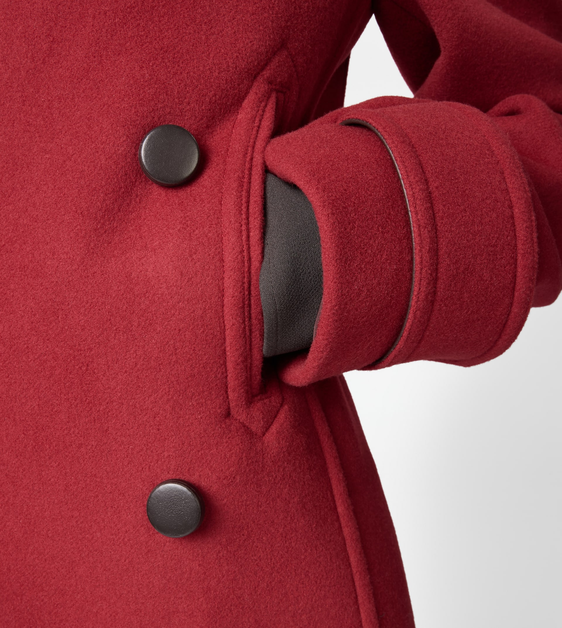 COAT IN WOOL - RED - 6