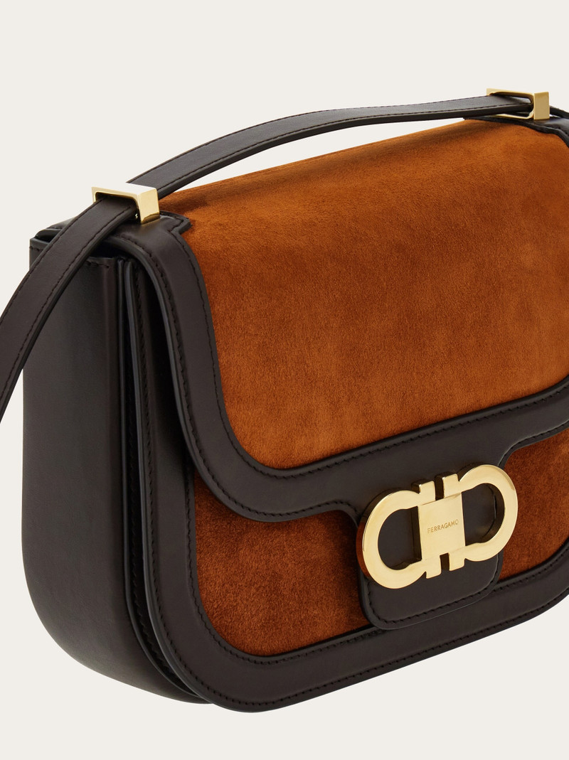 Double Gancini crossbody bag (XS) 8