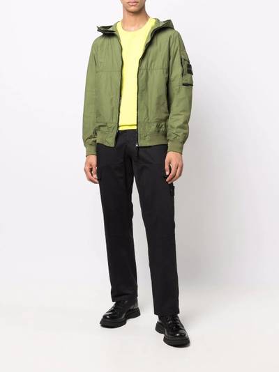 Stone Island Compass-patch zip-front lightweight jacket outlook