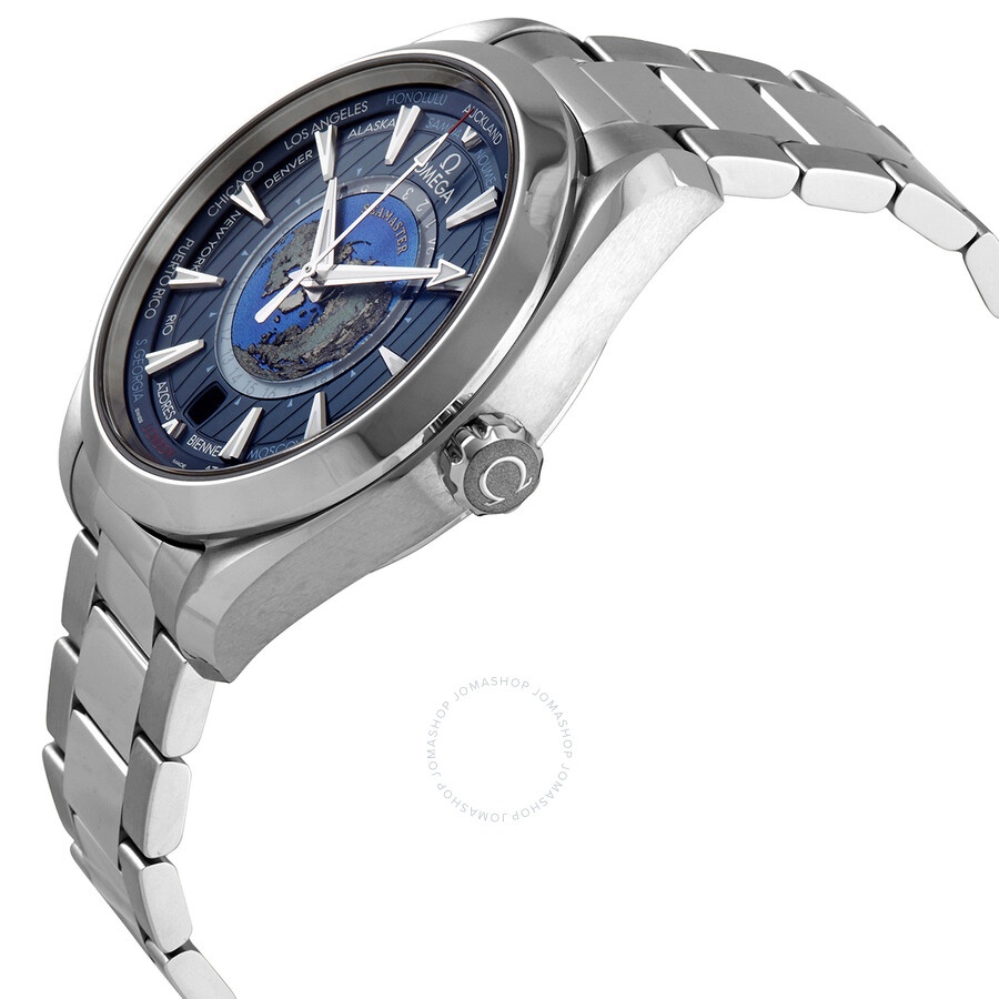 Pre-owned Omega Seamaster Aqua Terra GMT Blue Dial Men's Watch 220.10.43.22.03.001 - 2